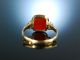 Antiker Damen Wappen Siegel Familien Ring Gold 585 Karneol Ungraviert Carnelian Ringe Bild 4