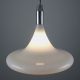 Doria Glas Leuchte Trompete Ufo Pendellampe Weiss Pendant Vintage Lamp 1960-1969 Bild 6