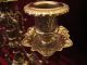 Kaminset Kaminuhr,  2x KerzenstÄnder Messing Kerzenleuchter 5 Armig 41cm Massiv Gefertigt nach 1950 Bild 3