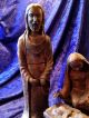 Antike Große Keramik Krippenfiguren / Maria Josef Christus In Der Krippe / 27 Cm Krippen & Krippenfiguren Bild 1