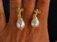 Amors Pfeile Ohrringe Silber 925 Vergoldet Barocke Zucht Perlen Tropfen Earrings Schmuck & Accessoires Bild 3