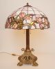 Riesige Jugendstil Tiffany Salon Tischleuchte Schreibtischlampe Messing Antike Originale vor 1945 Bild 3