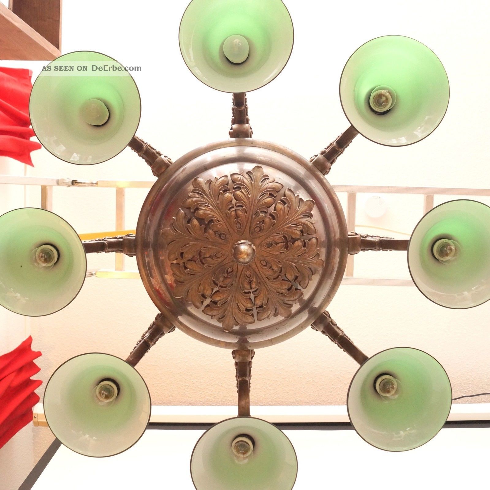 Deckenleuchter Hängelampe Jugendstil Sehr Groß 1910 Schloss Prunkvoll