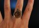 Seventies Grosser Vintage Ring Sterling Silber 925 Ammonit Fossil Versteinerung Ringe Bild 4