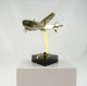 Art Deco Metall Flugzeug Skulptur Auf Onyx Luftfahrt Frankreich 1940 1920-1949, Art Déco Bild 2
