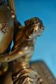 Antike Seltene Massive Jugendstil Lampe Mit Bronzefigur Mit Tintenfass 1890/1900 Bronze Bild 9