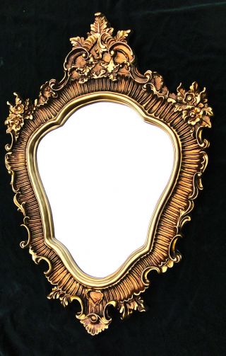Großer Wandspiegel Barock Oval 103x73cm Badspiegel Antik Spiegel Gold Bild