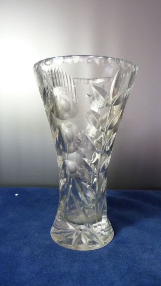 Alte Kristallglas Vase Germany - H 22,  0 X Dm 13,  0 Cm - Und Sehr Edel N1 Bild