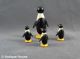 Erzgebirge Volkskunst 4 Kleine Holzfiguren Pinguine - 4,  5 / 2 Cm Objekte nach 1945 Bild 2