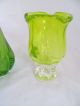 3x Panton Ära 70er Jahre Design Glas Vasen Vase Grün 70s Grüntöne Designerglas 1970-1979 Bild 1
