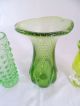 3x Panton Ära 70er Jahre Design Glas Vasen Vase Grün 70s Grüntöne Designerglas 1970-1979 Bild 2