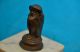 Alte Antike Bronzefigur Sitzender Geistlicher Mythosfigur 1900/1910 Bronze Bild 2