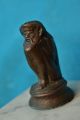 Alte Antike Bronzefigur Sitzender Geistlicher Mythosfigur 1900/1910 Bronze Bild 3