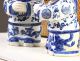 Chinesische Porzellan Figuren 2 Kinder 38cm Blau Weiß Skulpturen China 441 Entstehungszeit nach 1945 Bild 6