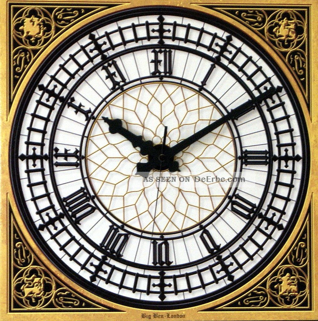 Big Ben Uhr Westminster London Funk Wanduhr 33 X 33 Cm 3d Keramik Auch In Xxl