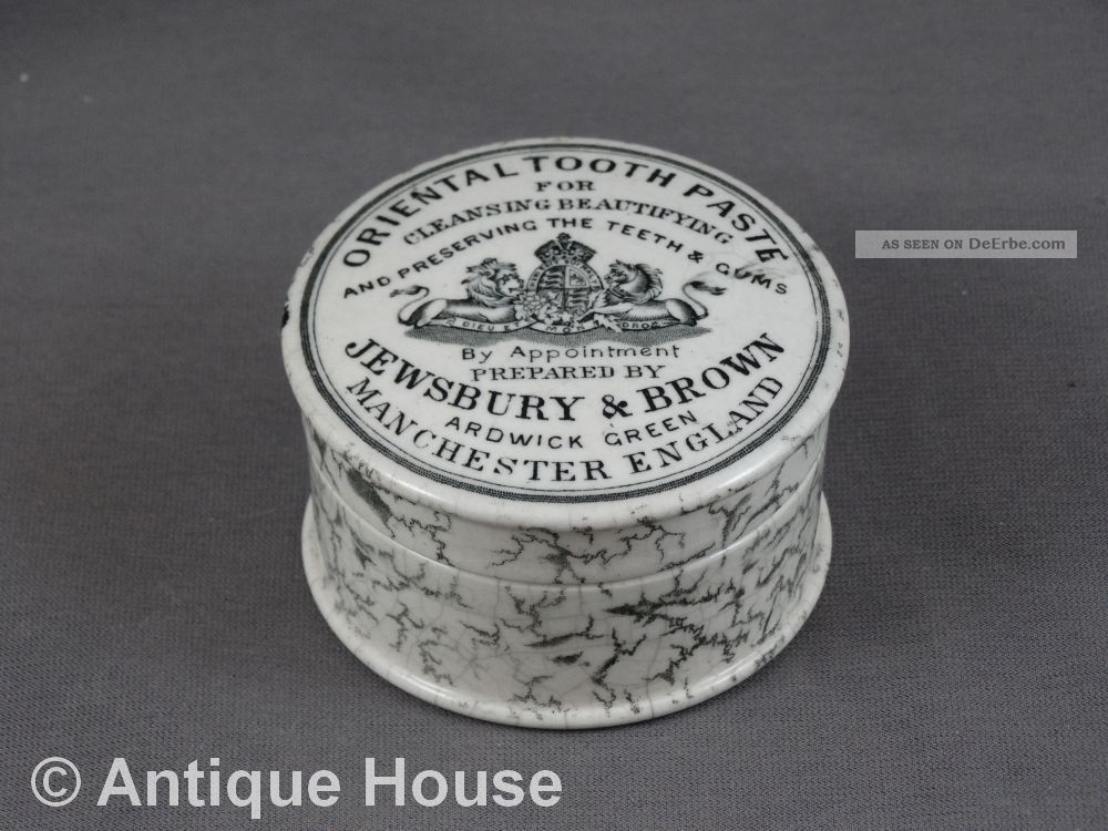 Antike Dose Oriental Tooth Paste Jewsbury & Brown Manchester England Um 1900 Nach Marke & Herkunft Bild