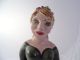 Massive Große Ton Plastik Frauen Figur Dame Grünes Kleid Tolle Künstlerarbeit Nach Form & Funktion Bild 1