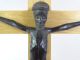Großes Seltenes Inri Kruzifix Dunkler Korpus Wohl Ebenholz Figur? Skulpturen & Kruzifixe Bild 1