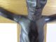 Großes Seltenes Inri Kruzifix Dunkler Korpus Wohl Ebenholz Figur? Skulpturen & Kruzifixe Bild 2