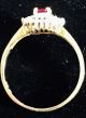 Diamant - Rubin - Ring - Gelbgold 14k Ringe Bild 1