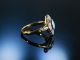 SchÖner Opal Ring Gold 750 Schiffchen Navette Art Deco Stil Rubine Brillanten Ringe Bild 1