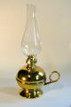 Öllampe Messing Petroleumlampe Öllampe Glas Glaszylinder Antik Still Höhe 34 Cm Gefertigt nach 1945 Bild 1