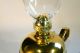 Öllampe Messing Petroleumlampe Öllampe Glas Glaszylinder Antik Still Höhe 34 Cm Gefertigt nach 1945 Bild 2