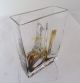 Panton Ära Ausgefallene Doppelwandige Design Vase Glas Blumenvase Blockvase 70er 1970-1979 Bild 2