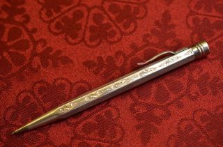 Alter Schöner Verzierter Bleistift Drehbleistift Silber 835 20/30er Jahre Bild