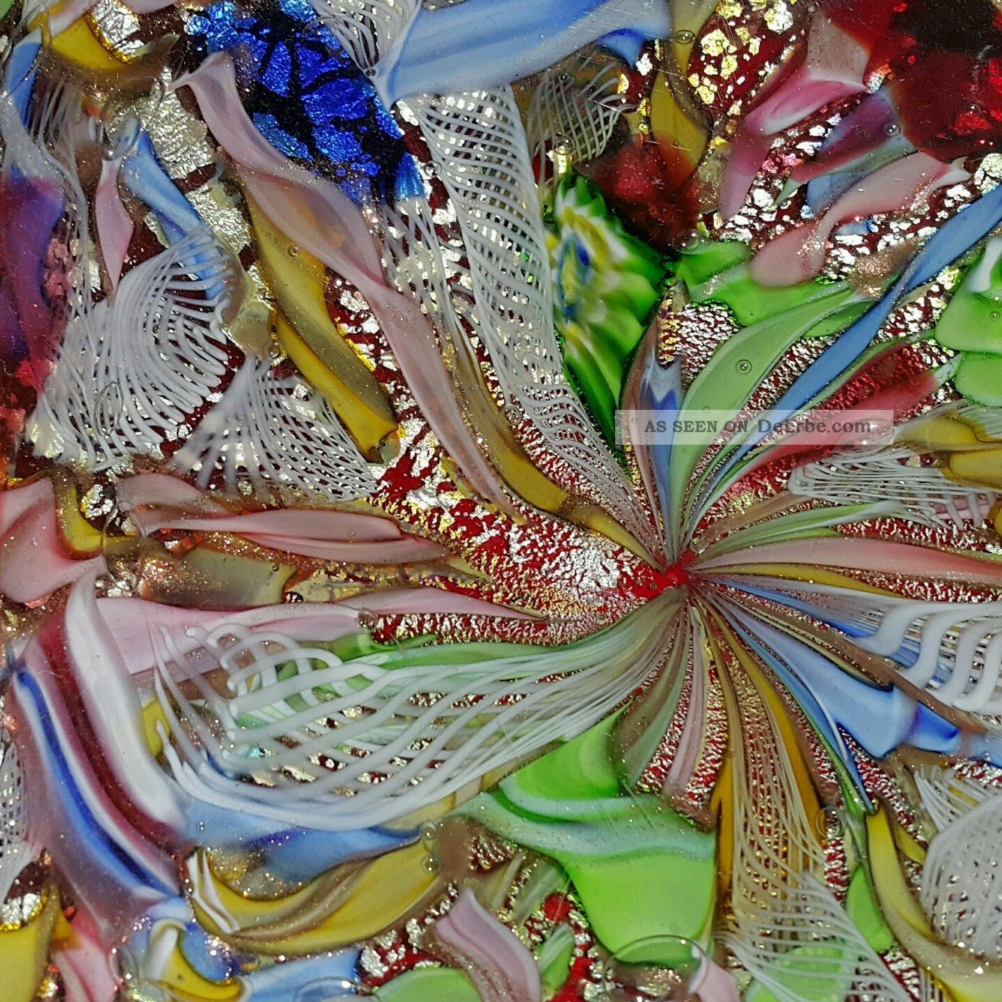 Red Avem Murano Glas Bowl Schale Tutti Frutti Millefiori Italy Design Glas & Kristall Bild