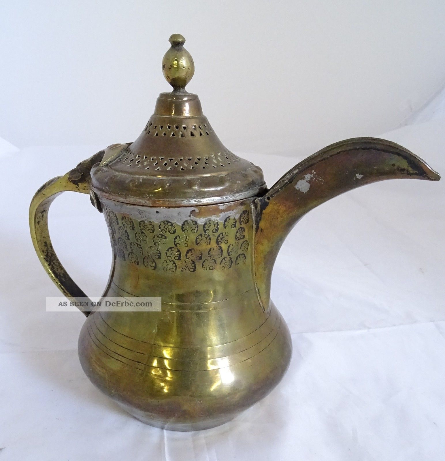 Orientalische Antike Kanne Teekanne Schenkkanne Wasser Gefäß Herrlich Verziert Islamische Kunst Bild