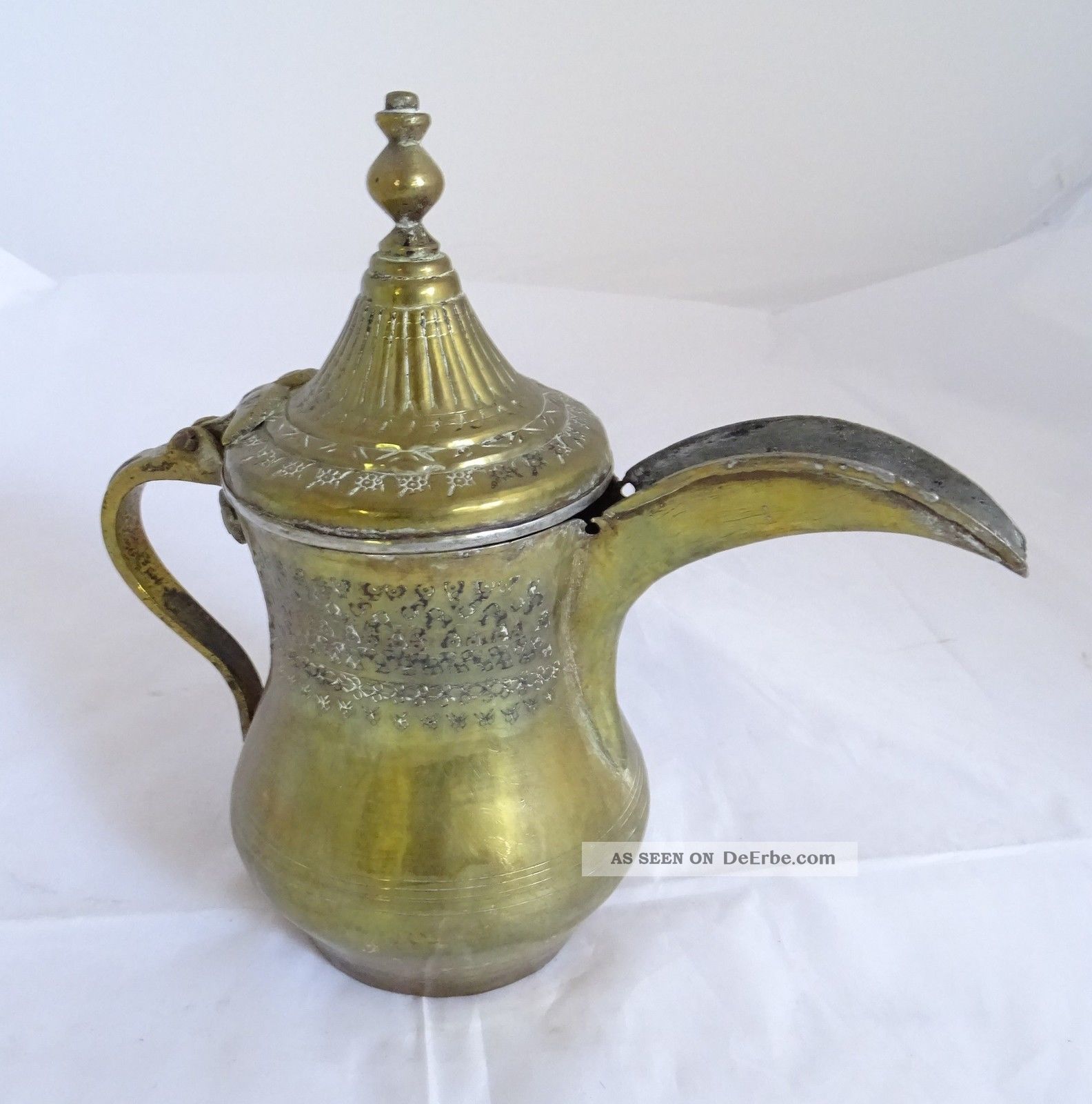Antike Orientalische Teekanne Kanne Schenkkanne Wasser Gefäß Herrlich Verziert Islamische Kunst Bild
