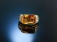 Massiver Ring Gold 585 Citrin Diamanten 0,  18 Ct Frankfurt Um 1950 Diamond Ring Ringe Bild 3