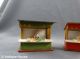 Erzgebirge Volkskunst Holz 3 Kleine Alte Marktstände Mit Figuren Miniatur - Rar Objekte nach 1945 Bild 2