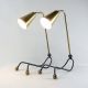 Paar Lampen Messing Leuchte Lamp 50s Tisch Mid Century Stilnovo Vintage 1950-1959 Bild 11