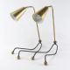 Paar Lampen Messing Leuchte Lamp 50s Tisch Mid Century Stilnovo Vintage 1950-1959 Bild 1