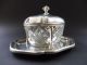 800 Silber Jugendstil Art Deco Honig KonfitÜre Dose Art Nouveau Vessel Glas Top Objekte vor 1945 Bild 8