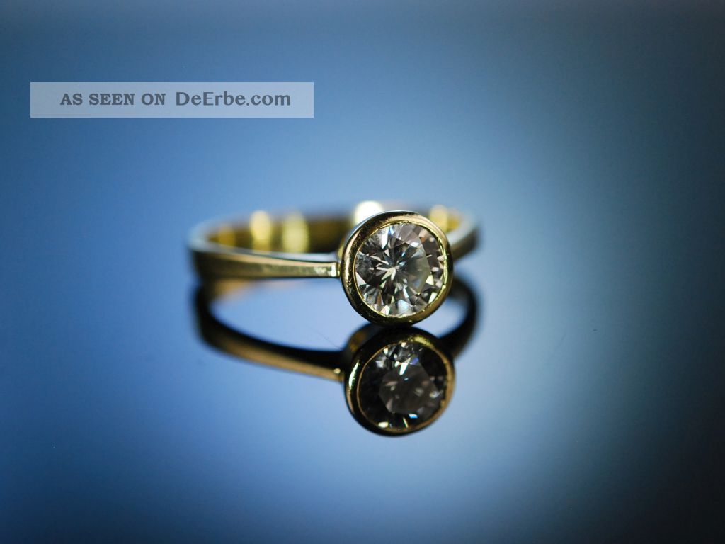 SolitÄr Ring Gold 585 Brillant 0,  95 Ct Diamantring Verlobungsring Solitaire Ringe Bild