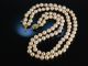 Zartes RosÉ Zucht Perlen Collier Kette Silber 925 Vergoldet Pearl Necklace Ketten Bild 3