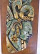 Zarebski Mexico Maya Motiv Relief Skulptur Auf Holzplatte Rarität Internationale Antiq. & Kunst Bild 2