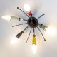 Sputnik 5 - Armig Deckenlampe 50er Spinne Rockabilly Vintage Lampe Lamp Bunt 1950-1959 Bild 4