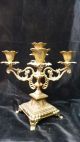 Alter Barock Bronze / Messing Kerzenleuchter - Für 5 Kerzen - 25 Cm Hoch Bronze Bild 4
