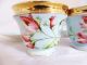 August Rappsilber Paar Kaffee Tassen Blumendekor Handbemalt Vor 1900 Nach Stil & Epoche Bild 3