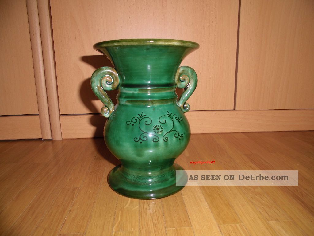 Dekorative Vase Blumenvase Grün Ca.  16 Cm Nach Form & Funktion Bild