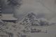 Antikes Japanisches Rollbild Kakejiku Alter Tempel Im Schnee Japan Scroll 3360 Asiatika: Japan Bild 3