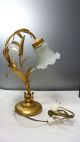 Florentiner Lampe - Nacht - / Tischlampe - Landhaus Shabby Chic - Glasschirm Gefertigt nach 1945 Bild 9