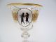 Seltenes Antikes Weißweinglas Mit Scherenschnitt Motiven Goldrand Wein Glas Sammlerglas Bild 3
