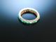 Antiker TÜrkis Ring Gold 585 England Um 1890 Victorian Turquoise Eternity Ring Ringe Bild 1