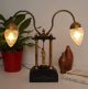 Wundervolle Barock Kaminuhr Lampe Uhrleuchte Leuchte Konsolenuhrc Antike Originale vor 1945 Bild 2