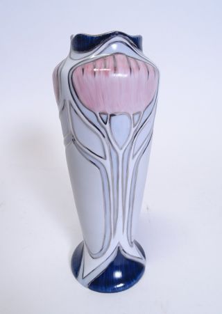 Wunderschöne Jugendstil Blumen Vase Iris Porzellan Handbemalt Bild